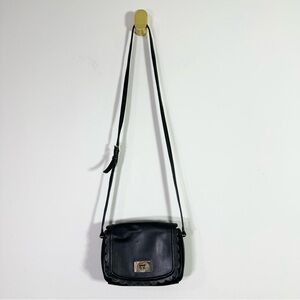 Kate Spade Black Leather Gold Hardware Scalloped Crossbody Bag
